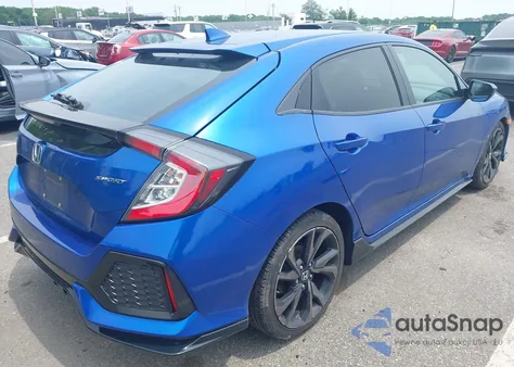 2018 Honda Civic Sport from USA, damaged, VIN SHHFK7H43JU237734